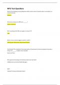 MTS Test Questions With Correct Answers Rated A&plus;