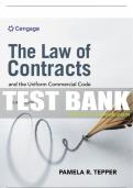 Test Bank For The Law of Contracts and the Uniform Commercial Code - 4th - 2022 All Chapters - 9780357453025