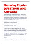 Mastering Physics  QUESTIONS AND  ANSWERS 