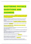 MASTERING PHYSICS  QUESTIONS AND  ANSWERS