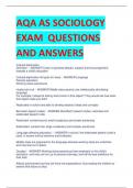 AQA AS SOCIOLOGY EXAM QUESTIONS  AND ANSWERS