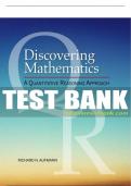 Test Bank For Discovering Mathematics: A Quantitative Reasoning Approach - 1st - 2019 All Chapters - 9780357022610
