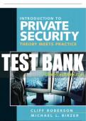 Test Bank For Introduction to Private Security: Theory Meets Practice 1st Edition All Chapters - 9780205592401