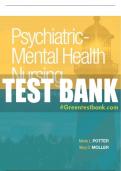 Test Bank For Psychiatric-Mental Health Nursing: From Suffering to Hope 1st Edition All Chapters - 9780138015589
