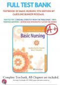 Test Bank For Textbook of Basic Nursing 11th Edition By Caroline Bunker Rosdahl / 9781469894201 / Chapter 1-103 / Complete Questions and Answers A+