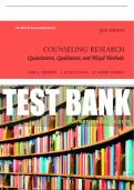 Test Bank For Counseling Research: Quantitative, Qualitative, and Mixed Methods 2nd Edition All Chapters - 9780134025094
