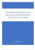 TEST BANK FOR ESSENTIALS OF BIOLOGICAL ANTHROPOLOGY 4TH EDITION BY LARSEN