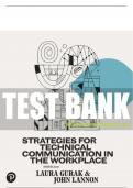 Test Bank For Strategies for Technical Communication in the Workplace 4th Edition All Chapters - 9780134668543