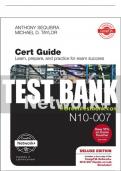 Test Bank For CompTIA Network+ N10-007 Cert Guide, Deluxe Edition 1st Edition All Chapters - 9780137459797
