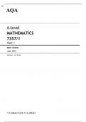 AQA A level MATHEMATICS Paper 1,2 and 3 JUNE 2023 QUESTION PAPERS AND MARK SCHEMES