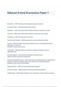 Pearson Edexcel GCE AS Level In Economics A &lpar;8EC0&rpar; Paper 01 Introduction to Markets and Market Failure &lpar;A&plus; GRADED 100&percnt; VERIFIED&rpar;