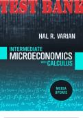 TEST BANK and SOLUTIONS MANUAL for Intermediate Microeconomics with Calculus: A Modern Approach: Media Update 1st Edition by Varian Hal. ISBN 9780393690033, ISBN-13 978-0393123999 (Complete Chapters 1-38)
