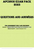 APC2602 EXAM PACK 2023