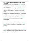 TFM 13 Exam Questions and Answers &lpar;Latest Update 2023-2024&rpar; 