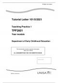 Tutorial Letter 101/0/2021 Teaching Practice 1 TPF2601