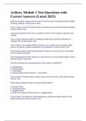 Arthrex Module 1 Test Questions with Correct Answers &lpar;Latest 2023&rpar;