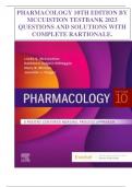 PHARMACOLOGY 10TH EDITION BY  MCCUISTION TESTBANK 2023 QUESTIONS AND SOLUTIONS WITH  COMPLETE RARTIONALE