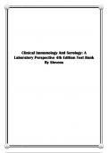 Clinical Immunology And Serology, A Laboratory Perspective 4th Edition Test Bank By Stevens.