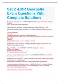 Set 2 -LMR Georgette Exam Questions With Complete Solutions