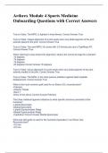 Arthrex Sports Module 4 Exam Questions with Correct Answer &lpar;2023&rpar;