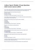 Arthrex Sports Module 4 Exam Questions with Correct Answer &lpar;2023&rpar;