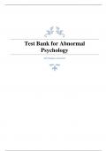 Test Bank for Abnormal Psychology 11th Edition Ronald Comer Test Bank