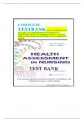 Complete TESTBANK With Answer Keys For Health Assessment In Nursing 7TH EDITION BY JANET R. WEBER & KELLEY JANE H. ISBN-13 9781975161156 Chapters 1-34 A Complete Guide/Newest Version…Ace Your Exam