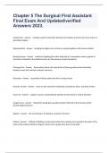 Chapter 5 The Surgical First Assistant  Final Exam And Updatedverified Answers 2023&period;