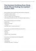 First Assistant Certifying Exam Study Guide &lpar;Wound Healing&rpar; And Updated Answers 2023&period;