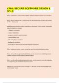 C706 SECURE SOFTWARE DESIGN & SDLC 100&percnt; SOLVED QUESTIONS ALREADY GRADED A&plus;