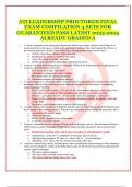ATI LEADERSHIP PROCTORED FINAL EXAM COMPILATION 4 SETS FOR GUARANTEED PASS LATEST 2023-2024 ALREADY GRADED A