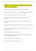 Milady's Professional Barbering sample state board exam 1