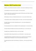 Barber 250 Practice test