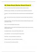 NC State Board Barber Board Exam 2