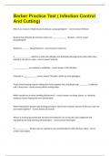 Barber Practice Test &lpar; Infection Control And Cutting&rpar;