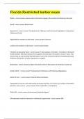 Florida Restricted barber exam