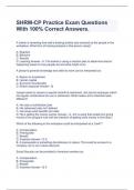 SHRM-CP Practice Exam Questions With 100% Correct Answers.