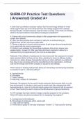 SHRM-CP Practice Test Questions ( Answered) Graded A+