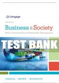 Test Bank For Business & Society: Ethics, Sustainability & Stakeholder Management - 10th - 2018 All Chapters - 9781305959828
