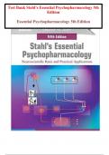 Test Bank Stahl’s Essential Psychopharmacology 5th  Edition Essential Psychopharmacology 5th Edition