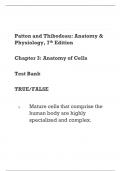 Test Bank 7th Edition or Anatomy Patton & Thibodeau Physiology. 2023 UPDATED.