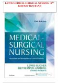 LEWIS MEDICAL SURGICAL NURSING 10TH EDITION TESTBANK | Instant Download complete Questions and Answers