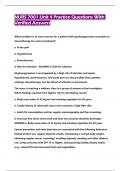 NURS 7001 Unit 4 Practice Questions With Verified Answers