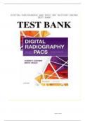 TEST BANK FOR DIGITAL RADIOGRAPHY AND PACS 3RD EDITION BY CARTER