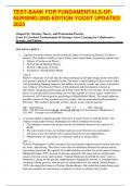 TEST-BANK FOR FUNDAMENTALS-OFNURSING-2ND-EDITION YOOST UPDATED &vert; Instant Download 