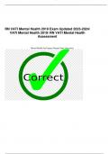 RN VATI Mental Health 2019 Exam Updated 2023-2024&sol;  VATI Mental Health 2019&sol; RN VATI Mental Health Assessment Mental Health And Aging &lpar;Georgia State University&rpar;