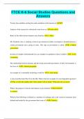 FTCE K-6 Social Studies Questions and Answers