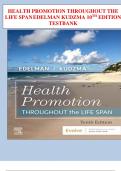 Test Bank for health promotion throughout the life span 10th edition chapter 1 25 by carole lium edelman