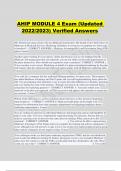 AHIP MODULE 4 Exam &lpar;Updated 2022&sol;2023&rpar; Verified Answers 