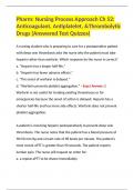 Pharm: Nursing Process Approach Ch 52: Anticoagulant, Antiplatelet, &Thrombolytic Drugs (Answered Test Quizzes)